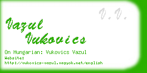 vazul vukovics business card
